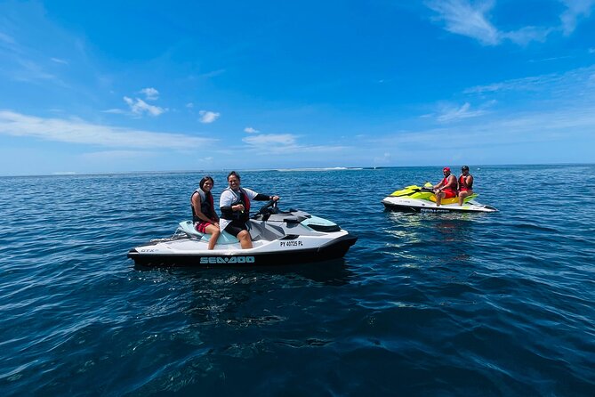3H Jet Ski Tour to Discover Moorea - Temae and the view toward Hotel Kia Ora