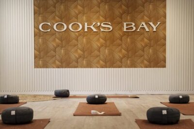 Air-conditioned studio yoga class at Cooks Bay Hotel and Suites