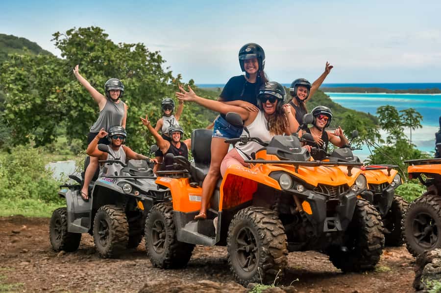 Bora Bora: Combo ATV & Jet Ski Day Trip with Polynesian BBQ - 9:00 a.m. ATV ride through the island interior
