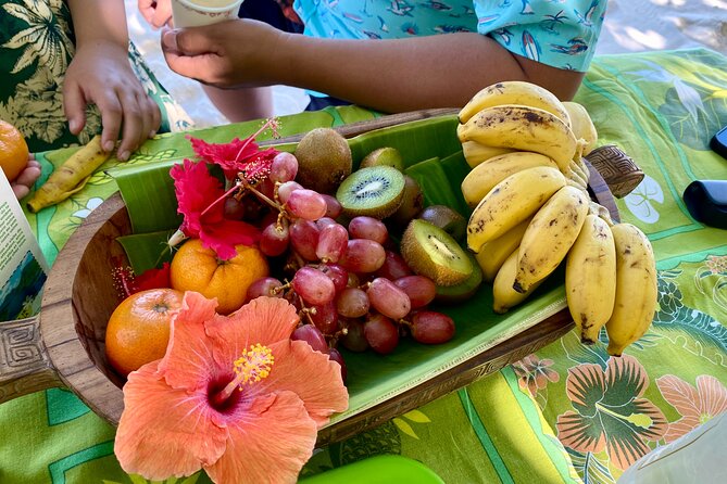 Explore Bora Bora with Private Premium Mini Van - Matira Beach, fruit, and a ukulele break