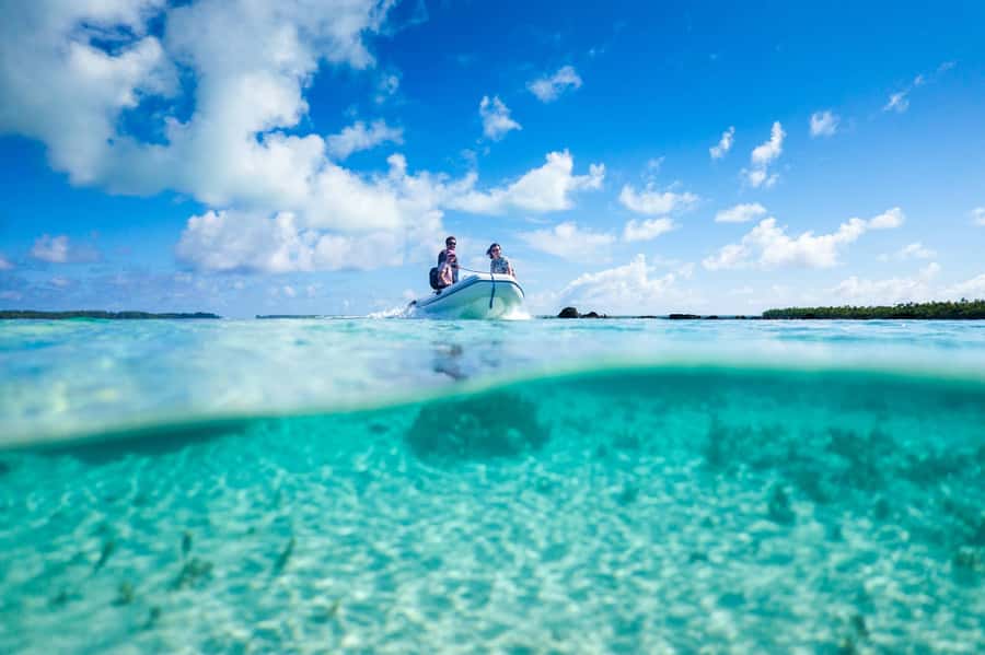 From Tahiti: Tetiaroa Island Tour by Sailing Catamaran - Snorkeling beside the reef