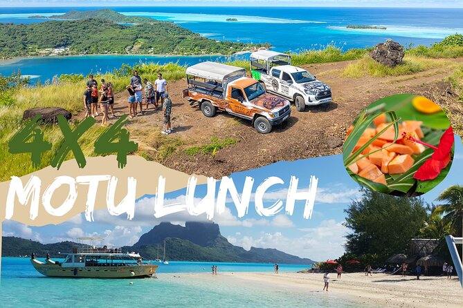 Full Day Combo 4X4 Adventure Tour & Motu FANFAN Pass with Buffet - Mount Popoti gives you Bora Bora from above