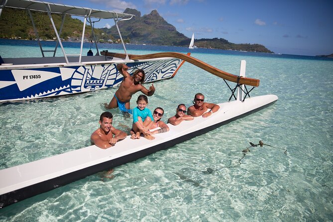 Half-Day Small-Group Cruise in Bora Bora with Snorkelling - Setting out beneath Mount Otemanu