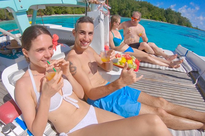 Half Day Tour : Moorea Snorkeling & Sailing on a Catamaran named Taboo - Leaving Moorea for the lagoon