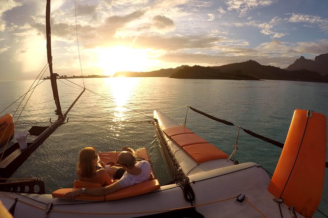 LUXURY Catamaran Bora Bora : The Sunset Escape - Boarding at Your Hotel Dock