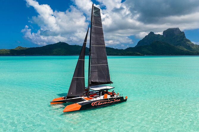 LUXURY PRIVATE Catamaran : Full-Day Sail & Polynesian Motu Lunch - Snorkeling near reefs, bays, and rays