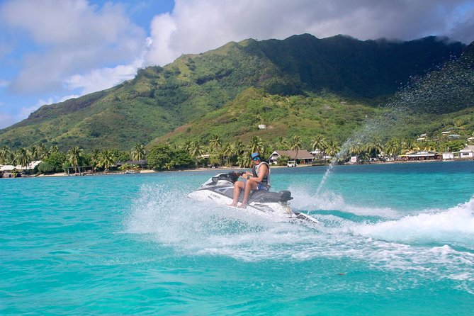 Moorea Explorer Jet Ski tour - The swimming stop with sharks and rays