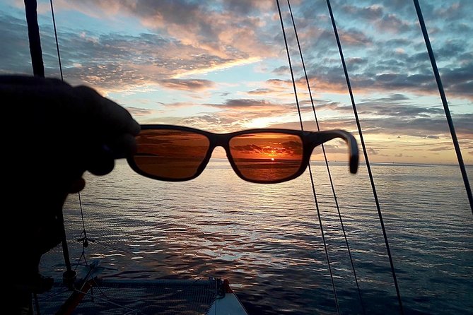 PRIVATE Sunset Cruise : Moorea Sailing on a Catamaran named Taboo - Sunset drinks and the best part of the route
