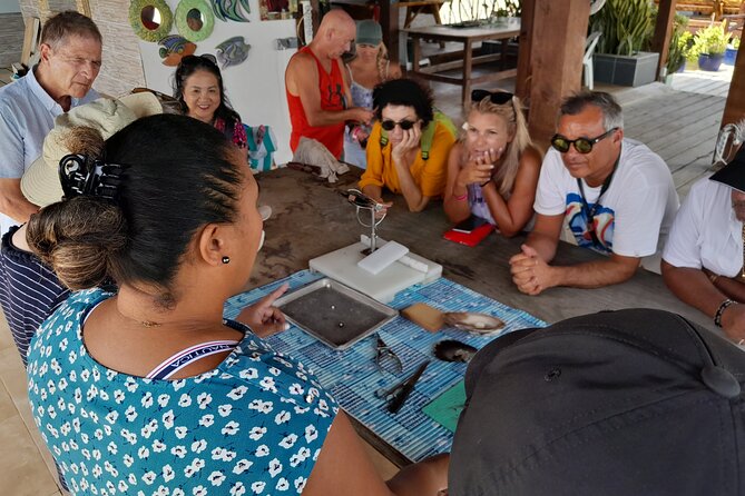 Raiatea-Beautiful Black Pearl of Tahiti and the Vanilla of Tahaa - Snacks, fruit, and the ride back