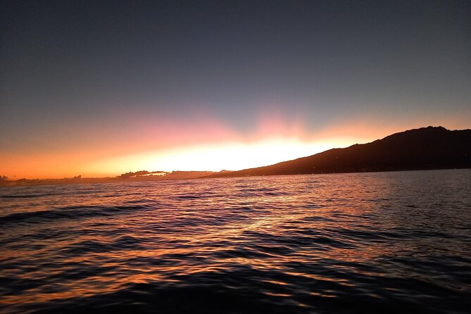 Sunset sailing trip on the Lagoon of Tahiti - Tahiti-Iti and the colors of the Polynesian sky