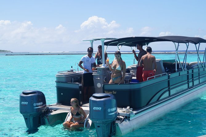 Toa Boat Bora Bora Private Lagoon Tour On Entertainer Bar Boat - Snorkeling among rays, sharks, and coral
