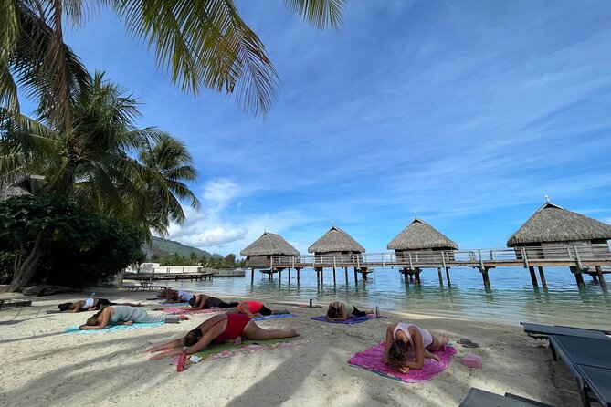 Yoga on the paradise beach of Manava Moorea - Cindy’s teaching style and individual attention